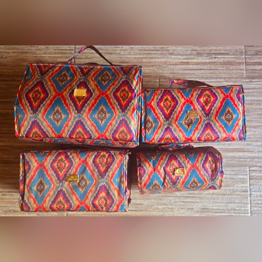 Joy Mangano Better Beauty Makeup Case Set of 4. Roll-up.